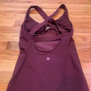 Lululemon cross back workout tank top Maroon